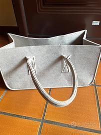 Borsa porta legna in feltro