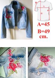 Giacca jeans ricamo elegante sportivo abbigliament