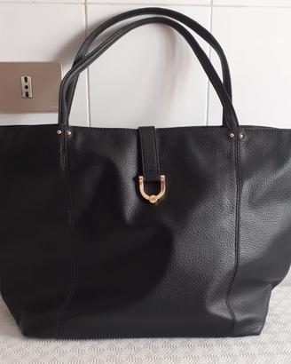 Borsa grande CARPISA in ecopelle nera NUOVA