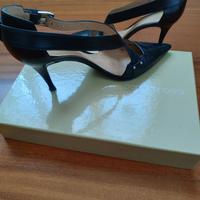 Sandali neri in pelle SERGIO ROSSI