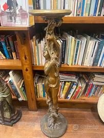 Putto candelabro in legno  fine 800