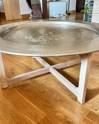 Tavolo basso divano tavolo caffè rotondo metallo