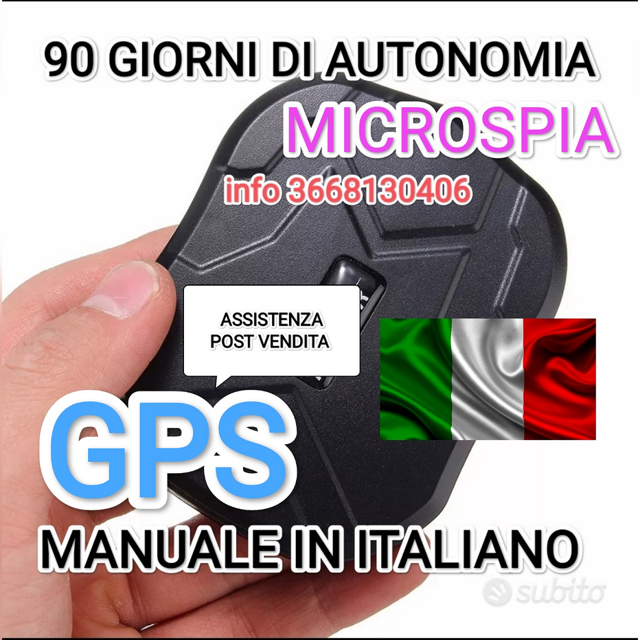 Localizzatore GPS spia senza SIM: microspia GPS per borse, abiti, auto