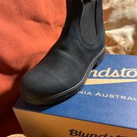 Blundstone scamosciata cerata blu
