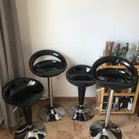 4 Sgabelli da Bar con Altezza Regolabile e Base