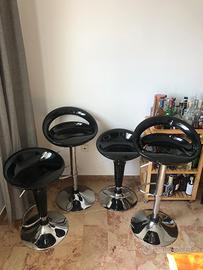 4 Sgabelli da Bar con Altezza Regolabile e Base