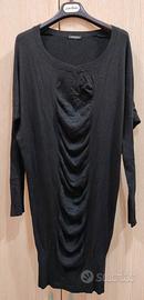 Abito lungo nero donna inverno Nuna Lie.