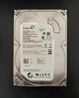 Hard disk interno Sagate BARRACUDA 500 GB 7200 RPM