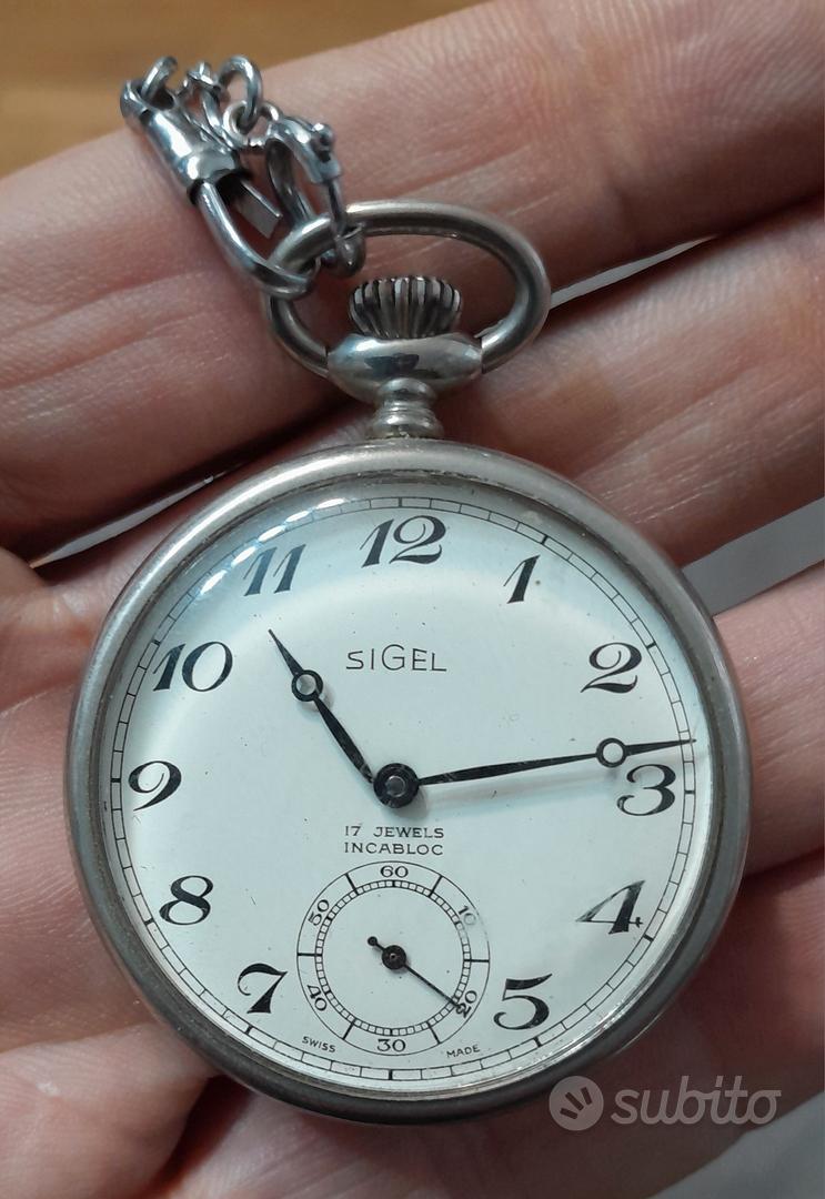 OROLOGIO DA TASCHINO, SIGEL 17 JEWELS INCABLOC FS Collezionismo