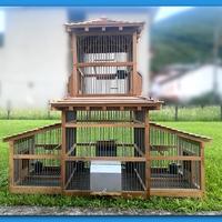 Gabbia per Uccelli in Legno di Noce