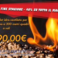 TERMOSTUFA STUFA IDRO 200Mq ITALY FIERA MAGAZZINO