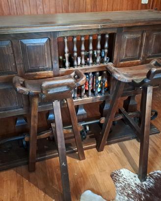 Mobile bar con 2 sgabelli