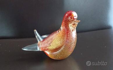 vetro di Murano: uccellino anni  '50