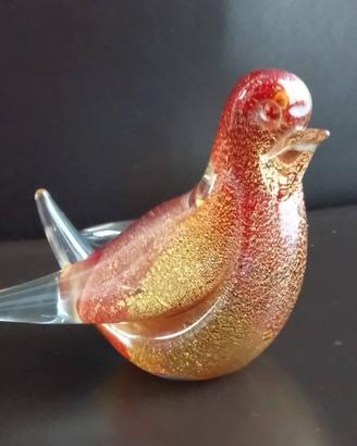 vetro di Murano: uccellino anni  '50