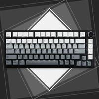 tastiera meccanica gradiente bianco-grigio