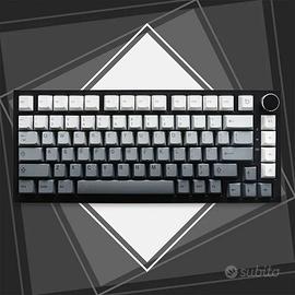 tastiera meccanica gradiente bianco-grigio