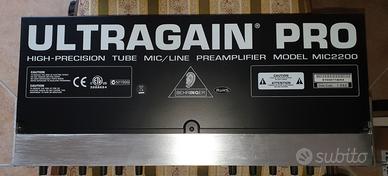 preamplificatore valvolare per microfono e linea