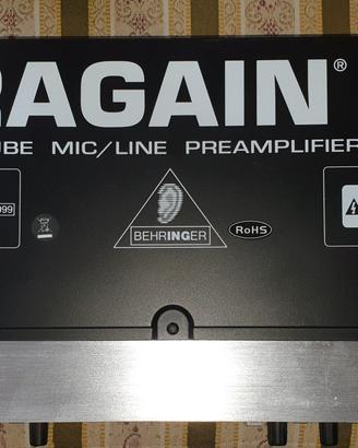 preamplificatore valvolare per microfono e linea