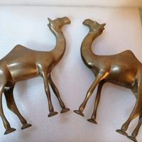 statuette cammelli in ottone 