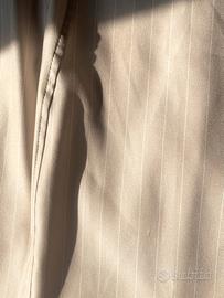Vestito beige a righe