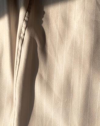 Vestito beige a righe