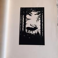 Silhouette di carta con Cervo (Scherenschnitt)