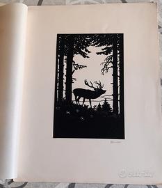 Silhouette di carta con Cervo (Scherenschnitt)