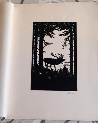 Silhouette di carta con Cervo (Scherenschnitt)