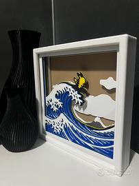 Quadro giapponese pikachu surf