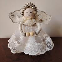Angelo decorativo Bianco fatto a mano
