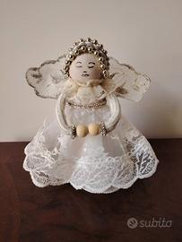 Angelo decorativo Bianco fatto a mano