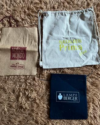 Set di tre sacchetti/buste