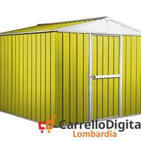 Box porta attrezzi lamiera 276x260 7,2 mq giallo