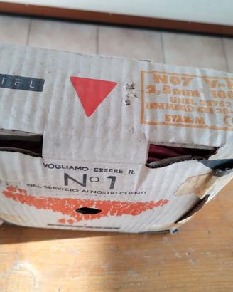 Cordina elettrica unipolare 1 x 2,5 rosso