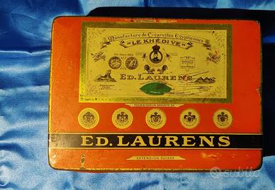 SCATOLA  VINTAGE IN LATTA PER SIGARETTE EGIZIANE