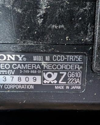 Videocamera SONY Handycam CCD-TR75E