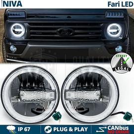 FARI LED Per LADA NIVA Angel Eyes OMOLOGATI6500K