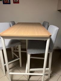 Tavolo alto Ikea con 4 sgabelli