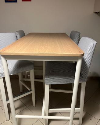 Tavolo alto Ikea con 4 sgabelli