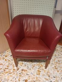 poltroncina in pelle