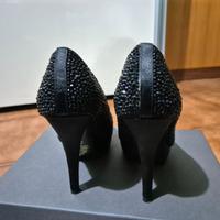 Scarpe tacco alto nere strass Tg 35