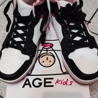 Scarpe sportive alte in pelle