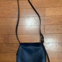 Borsa tracollo in pelle blu Max & Co
