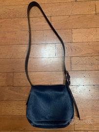 Borsa tracollo in pelle blu Max & Co