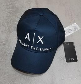 Berretto uomo AX Armani Exchange blu taglia unica