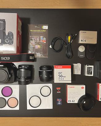 Canon 600D EF-S18-55 IS II Kit + 50mm + accessori