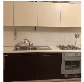 Cucina lineare senza forno e frigo 