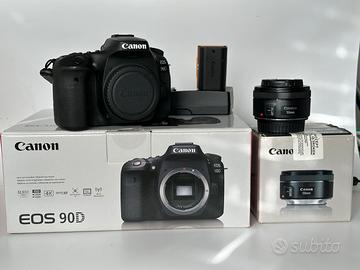 Canon Eos 90D con obiettivo canon 50mm f1.8