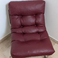 poltroncina tipo ecopelle bordò/ bordeaux 