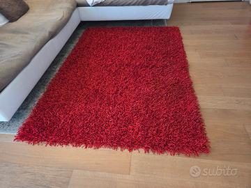 tappeto pelo lungo rosso 140×200